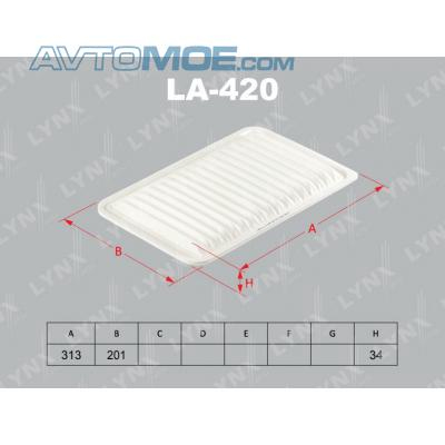 Фильтр воздушный LA420 LYNXauto (фото №1)